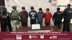  ASEGURA FUERZA ESTATAL A CUATRO HOMBRES ARMADOS TRAS PERSECUSIÓN EN TIJUANA