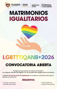  Mantiene Gobierno de la Ciudad vigente campaña de matrimonios igualitarios LGBTTTIQANB+ 2026   