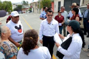  Supervisa presidente municipal obra de pavimentación en la colonia Mariano Matamoros Norte   